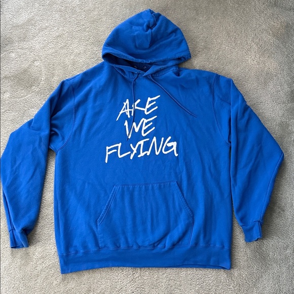Tate McRae “are we flying” Blue Hoodie with White Text, XL - Picture 1 of 8